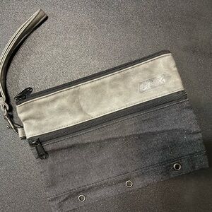 Stylish Gray and Black zipper pouch